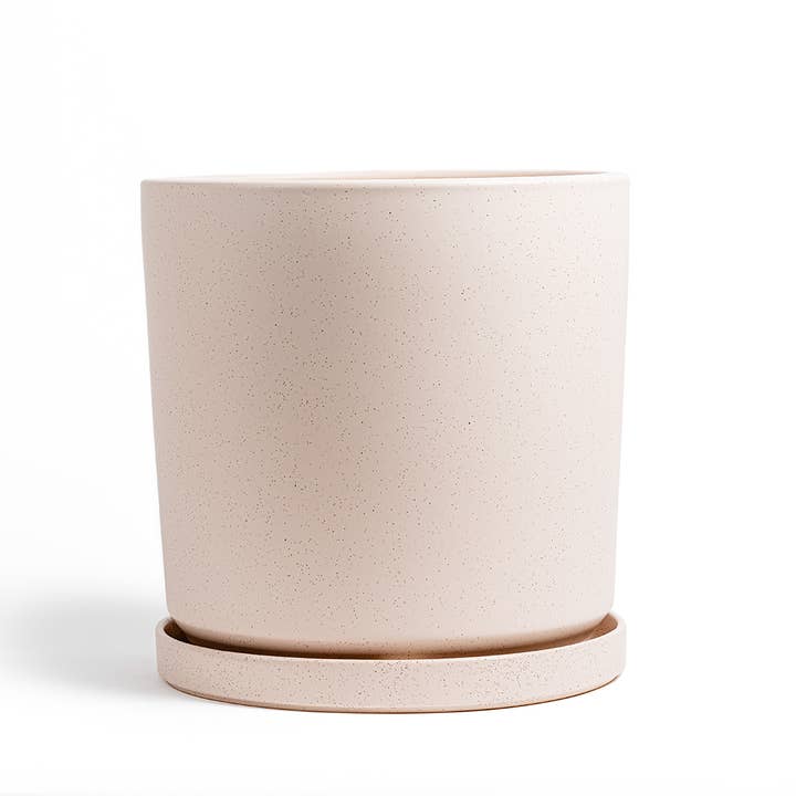 Momma Pots - Wholesale Plant Pot - 8.5"+10.5"+12.5" Cylinder Pots w/ Water Saucers (1pc each) 10