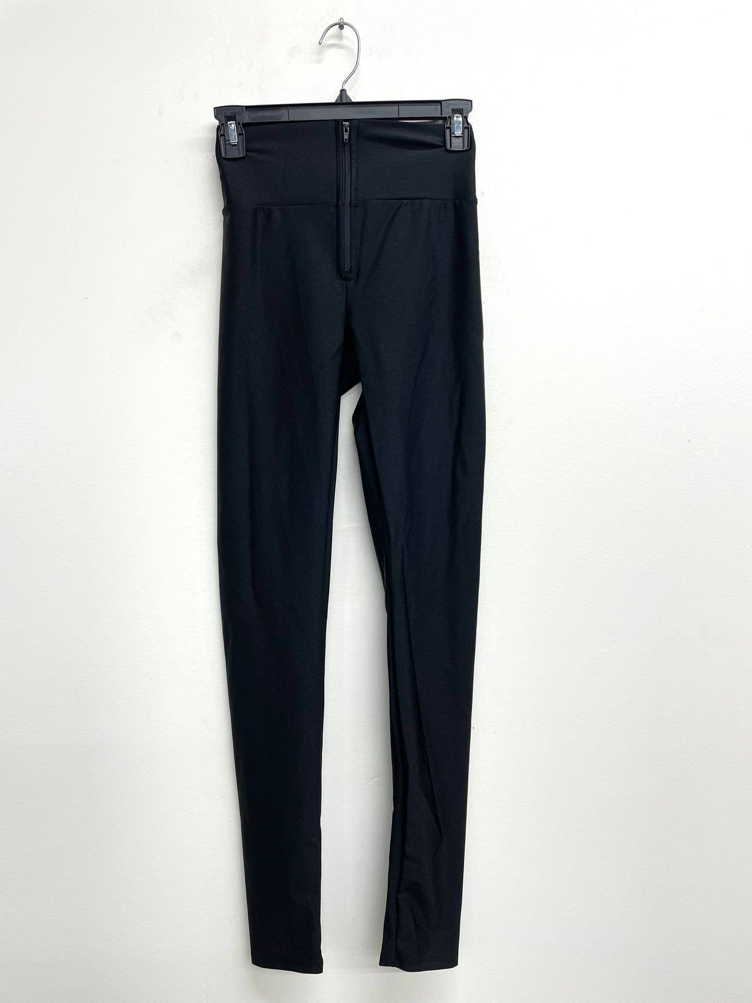 Uptown Apparel - Wholesale Fashion Leggings - Women's - B10484 High Waist Zipper Leggings Dark Colors8