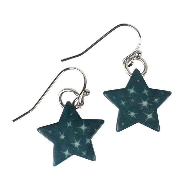 Ten Thousand Villages - Wholesale Dangle Earrings - Sitaron Tagua Star Drop Earrings