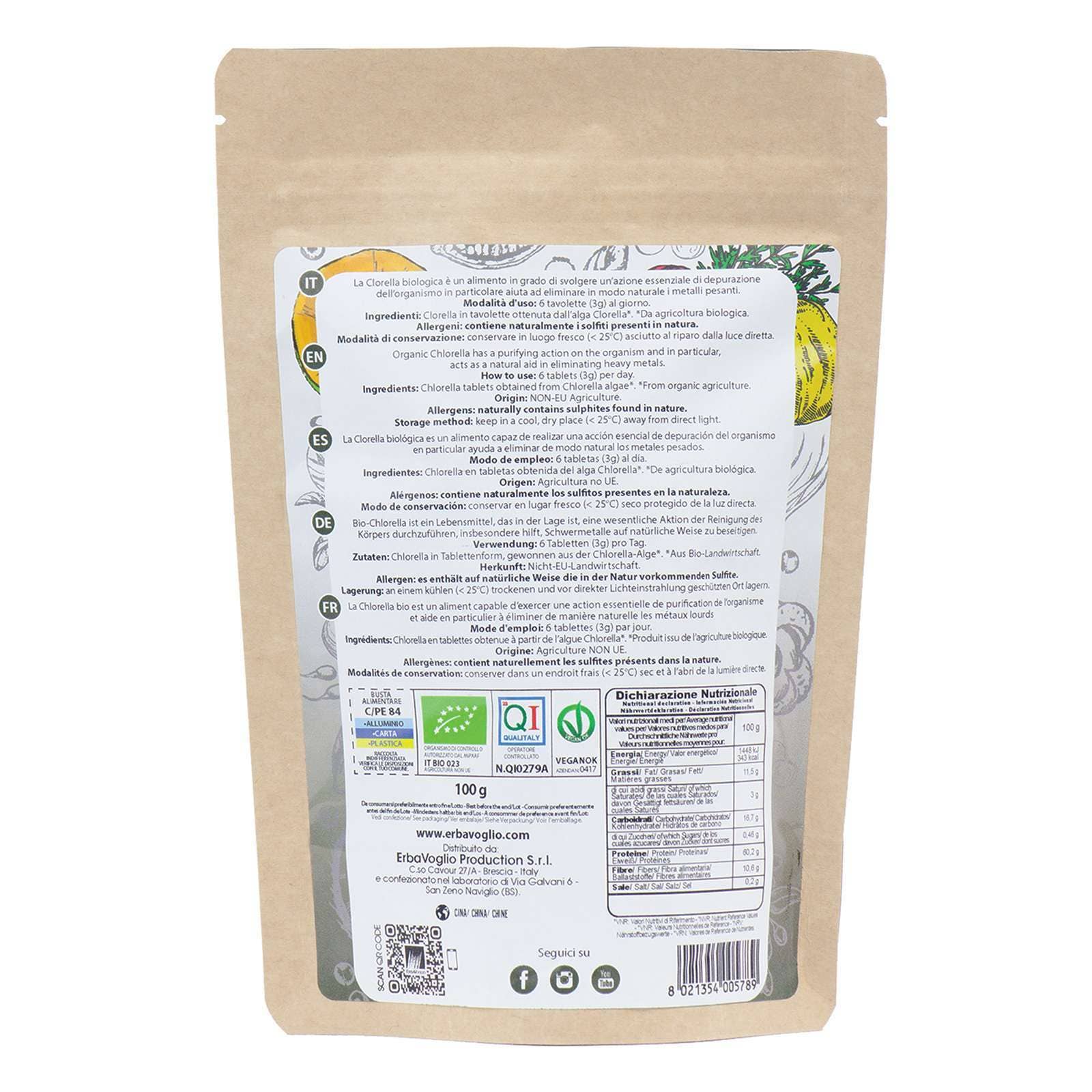 Erbavoglio - Wholesale Oral Supplement/Vitamin - Organic Chlorella Tablets1