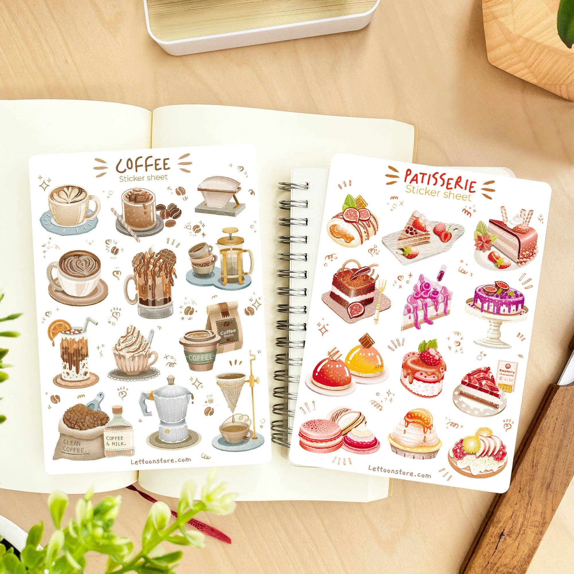 Lettoon - Wholesale Sticker - Sticker Sheet - Coffee9