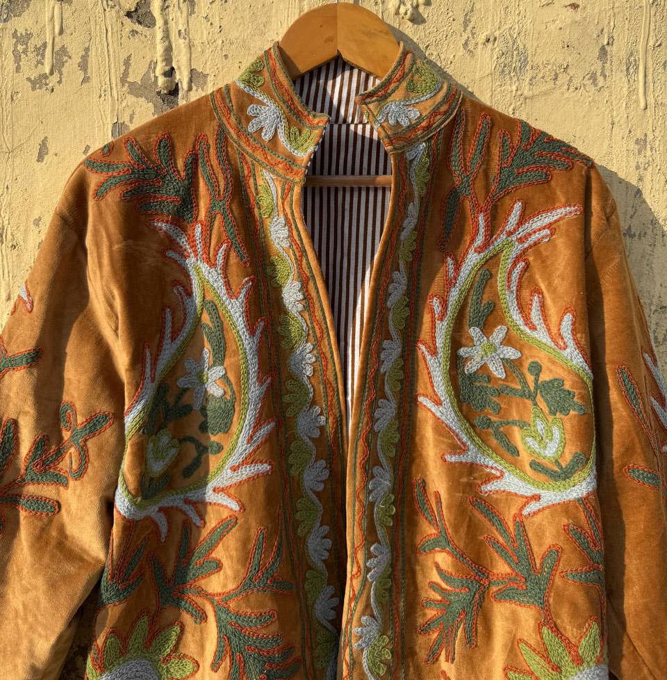 bhavnas boutique - Wholesale Jacket - Women's - Traditional Suzani Embroidery Jacket Cotton Coat Jacket 9