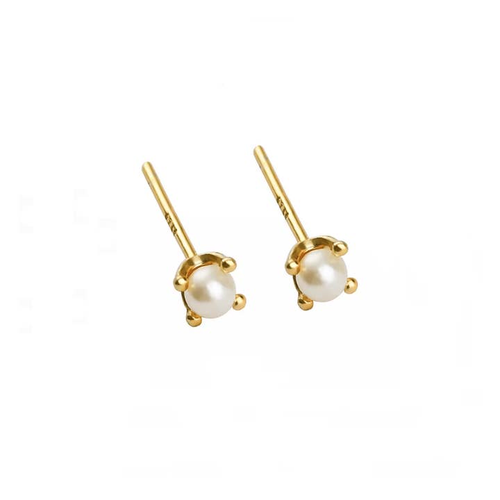 Tiny Pearl Stud Earrings for wholesale by Twilight London