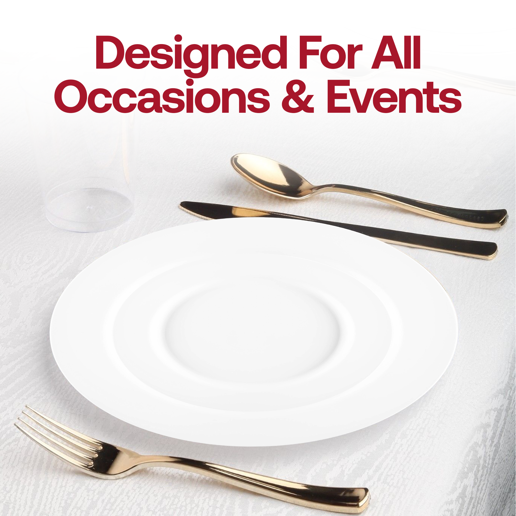 Smarty had a Party - Wholesale Salad Plate - 7.5" Matte Milk White Round Plastic Salad Plates - 10 pcs6