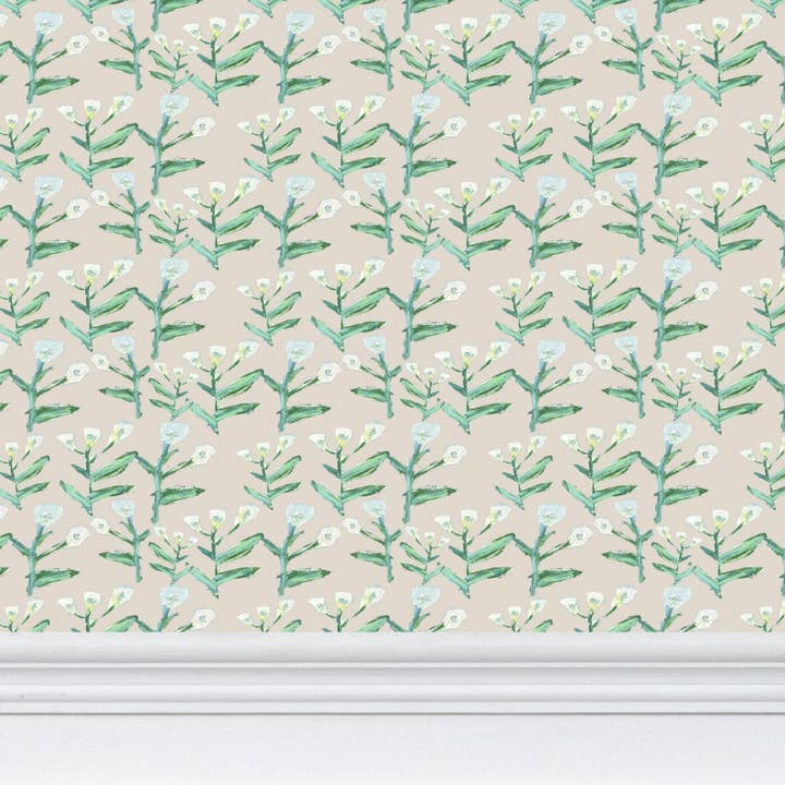 Sydney Wallpaper (Cream) for wholesale by Erin Donahue Tice