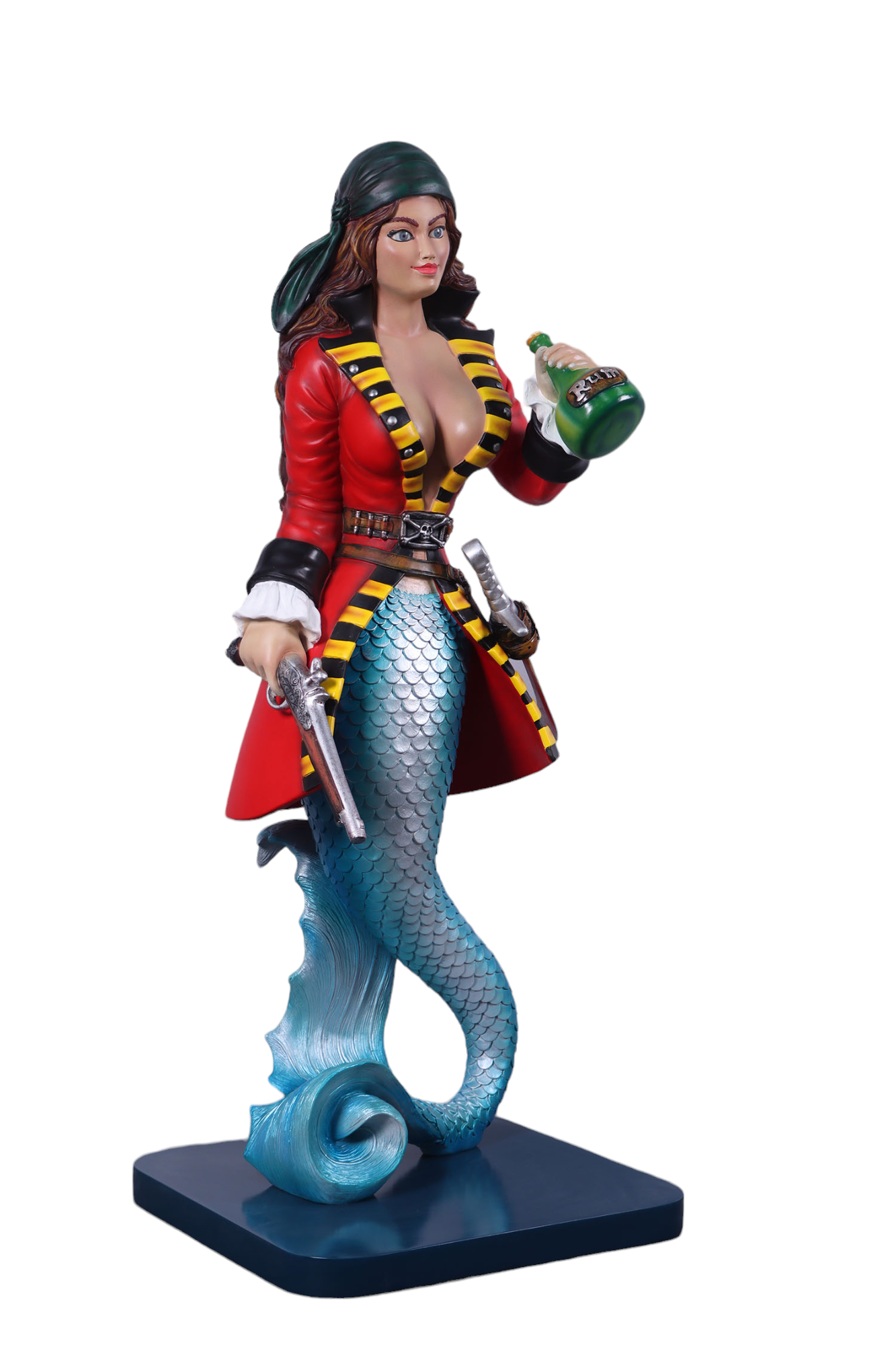 Nautical Tropical Imports - Wholesale Sculpture - Sassea The Renegade Mermaid Pirate Sculpture 5ft Tall 7