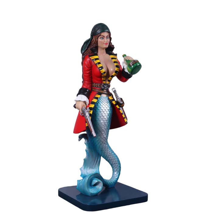 Nautical Tropical Imports - Wholesale Sculpture - Sassea The Renegade Mermaid Pirate Sculpture 5ft Tall 7