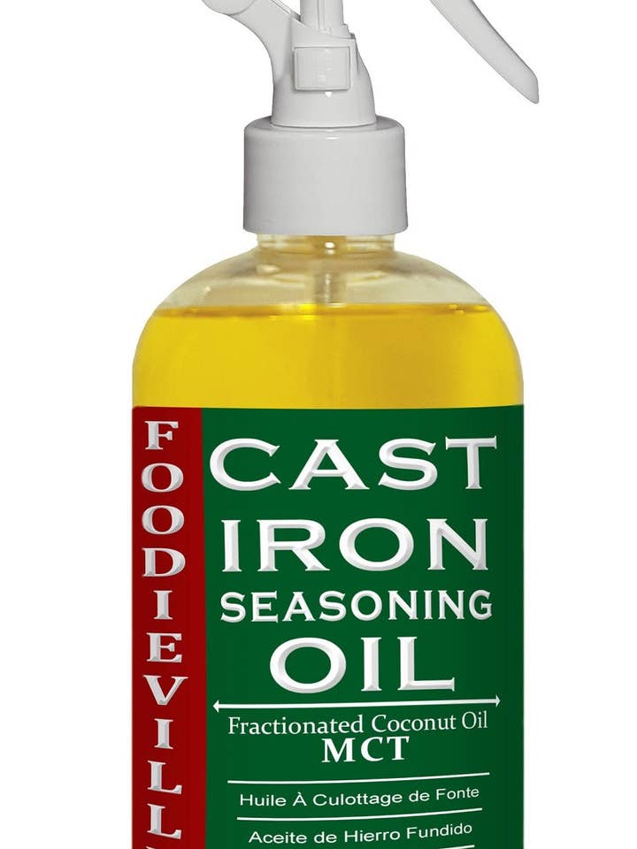 Óleo para Temperar Utensílios de Ferro Fundido Foodieville 12 Oz Temperatura Antiaderente para Restaurar e Manter Natural por atacado de Creation Farm Inc