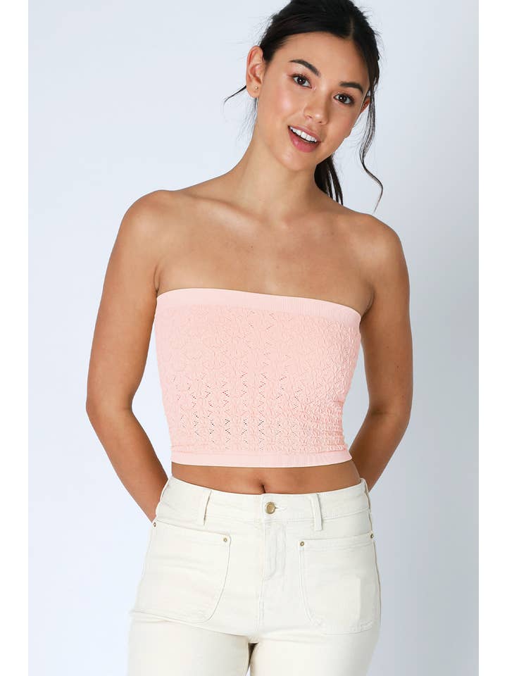 NIKIBIKI - Wholesale Bustier - Women's - NS8376 - Floral Lace Tube Top