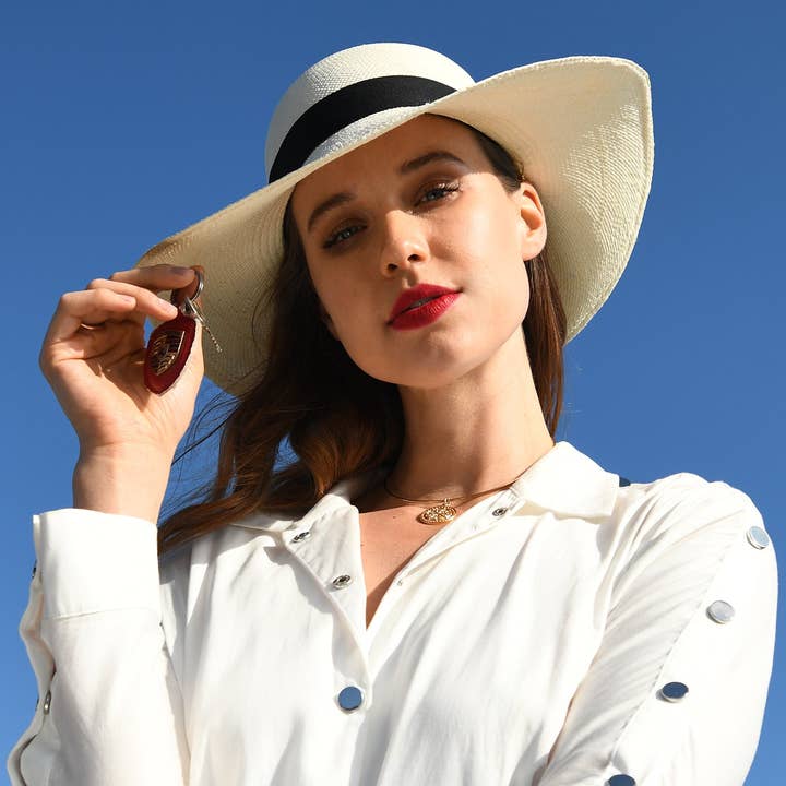 FINE BRISA PANAMA HAT 'CLASSY LADIES WHITE' WIDE BRIM (10CM) for wholesale by La Marqueza LTD