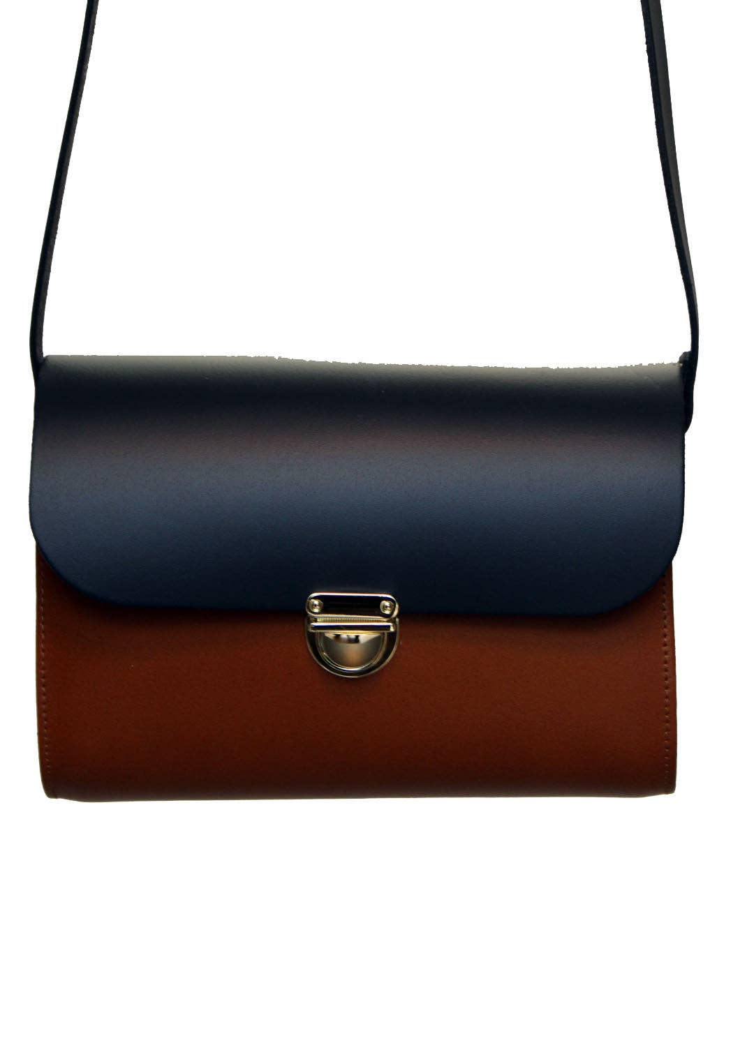 A to Z Leather – wholesale Satchel – Women's – Navy and Tan Leather Satchel - Leilani5