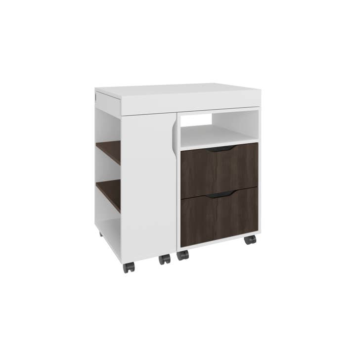 White Dark Walnut Extendable Desk San Diego for Office for wholesale on Faire3