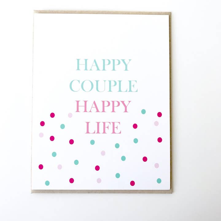 Happy Couple Happy Life Card for wholesale by PAGEFIFTYFIVE