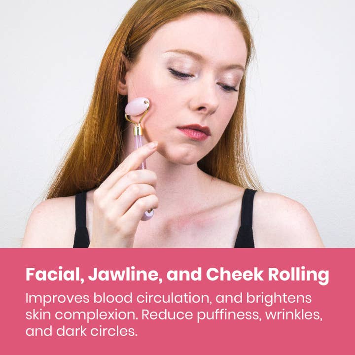 Lindo - Wholesale Face/beauty roller - Lindo Rose Quartz Roller1