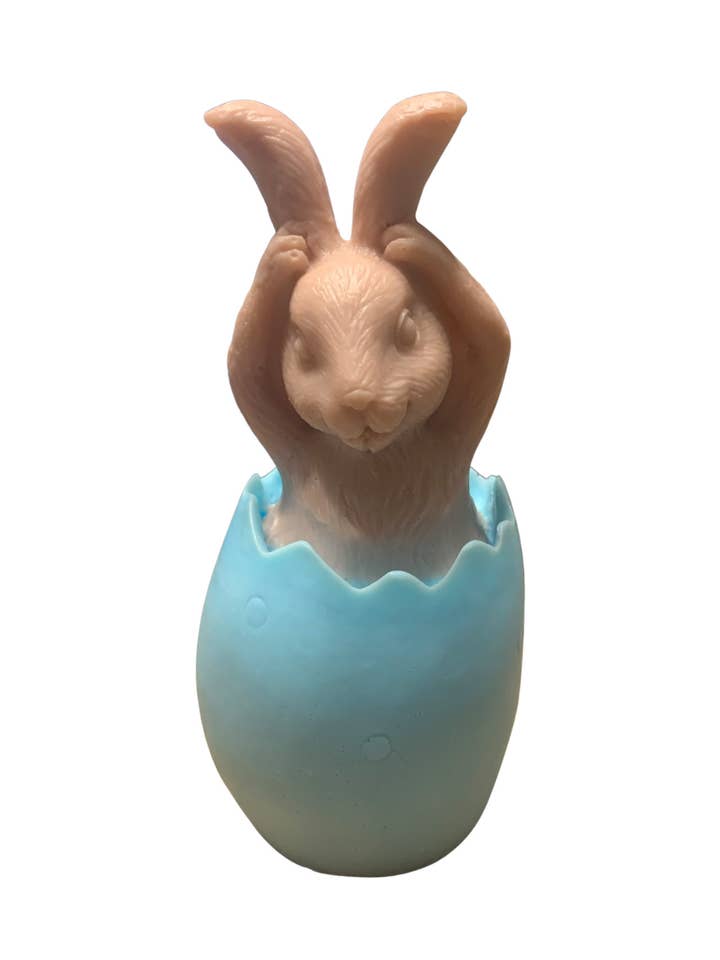 3D Rabbit in an Easter Egg Soap for wholesale by Plunk Soap and Candle Company