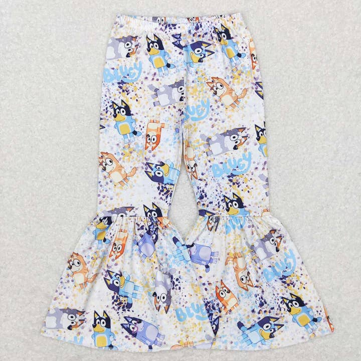 Baby Girls Dogs Sister Bell Bottom Pants for wholesale by Aier Wholesale