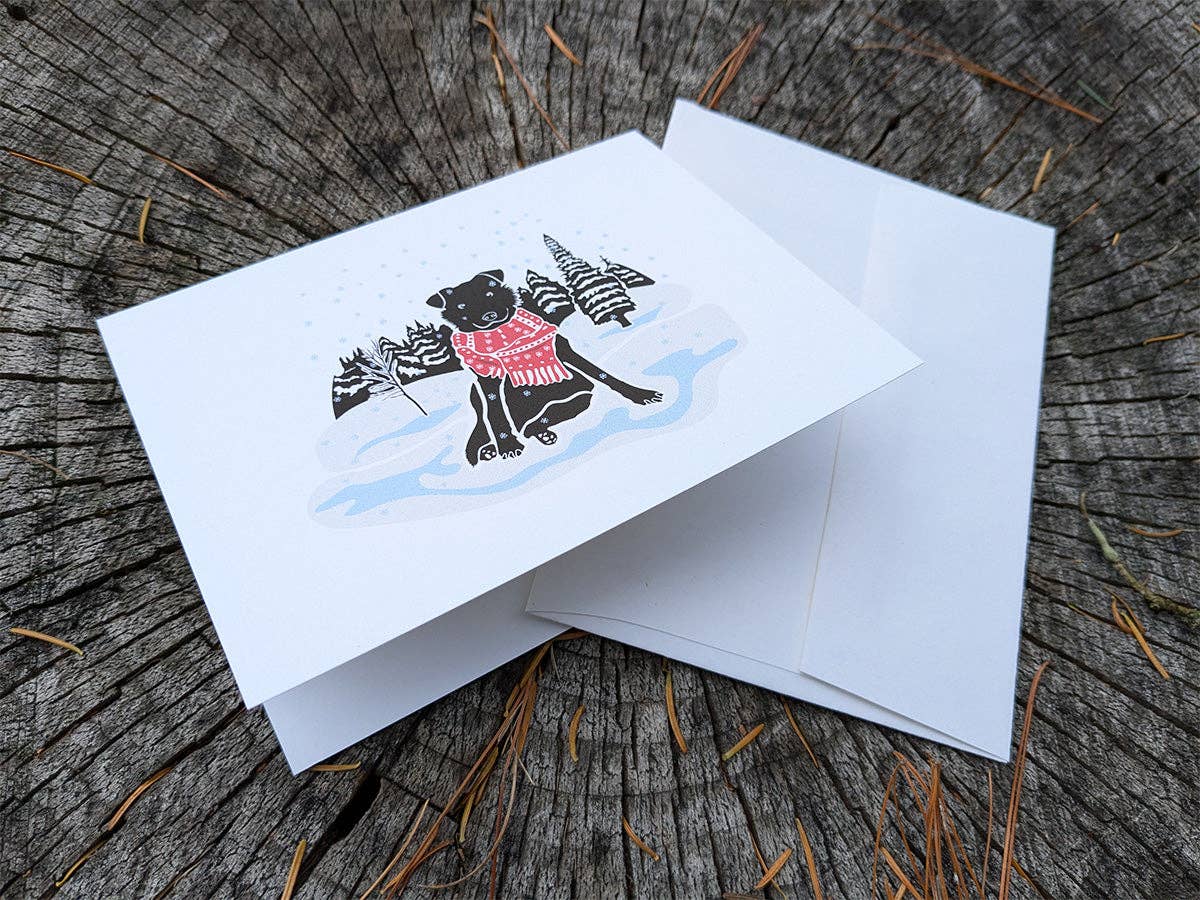 Soijen Illustrations – wholesale Julkort – Holiday Pup Blank gratulationskort1