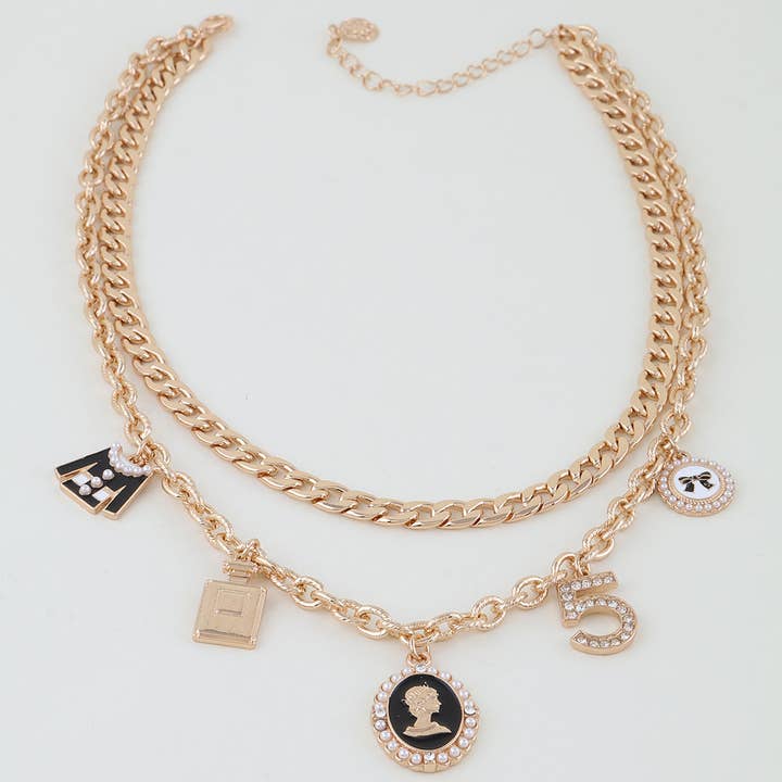 GBK Double Luxury Woman Charms Chain Necklace for wholesale on Faire2