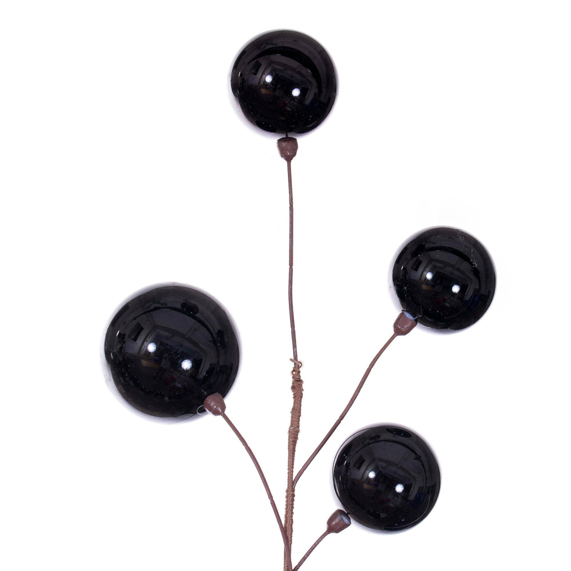 Vickerman 10' Black Pearl Branch Ball Wire Garland. for wholesale on Faire1