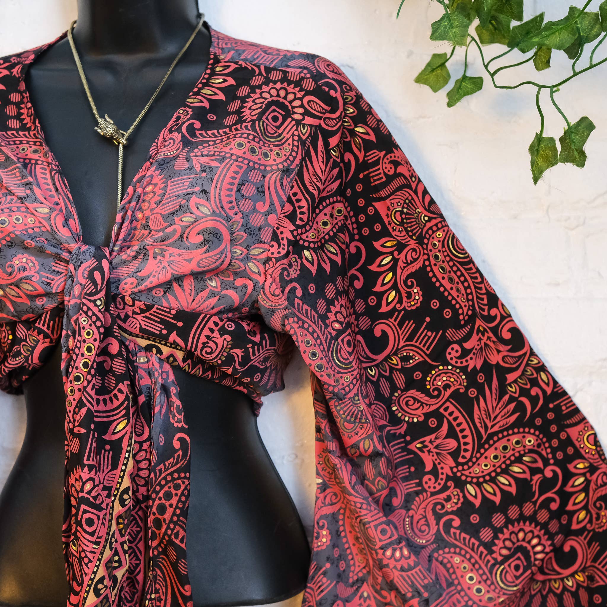 Karma Nepal Crafts - Wholesale Blouse - Women's - Bohemian  Style Bell Sleeve Wrap Top 10