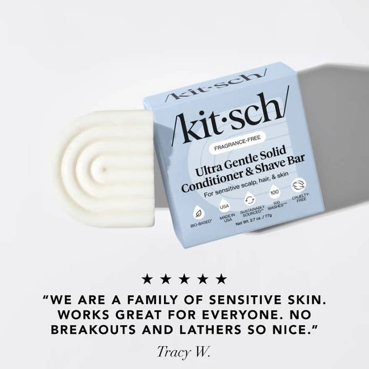 KITSCH - Wholesale Shampoo Puck/Solid Shampoo - Ultra Sensitive Conditioner & Shave Bar1