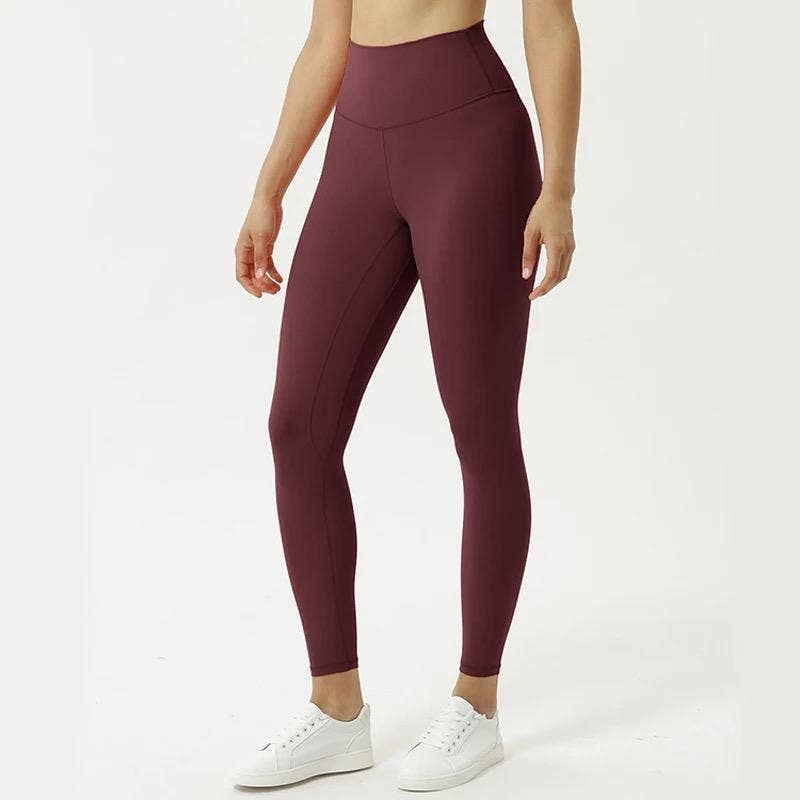 Belsize Activewear - Wholesale Athletic/Lounge Leggings - Women's - Alchemy Leggings Red Wine Push Up1
