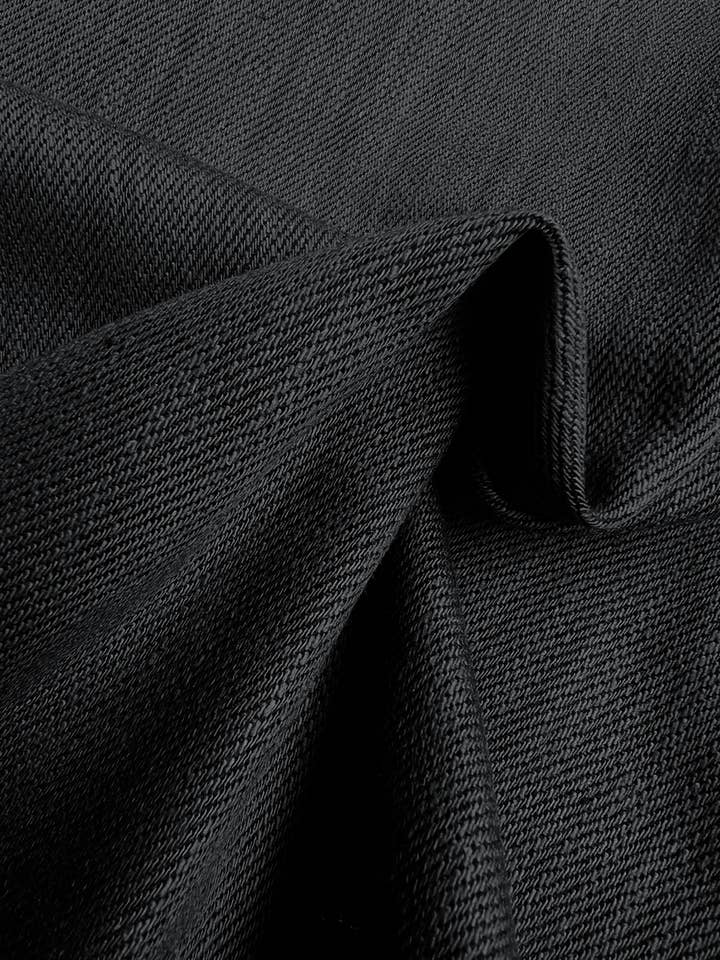 Deep black denim fabric for wholesale by COUSETTE