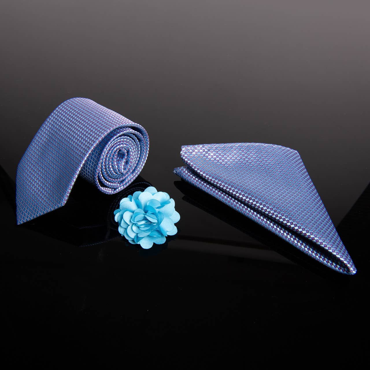 Selini New York - Wholesale Necktie - Men's - 12pc Pattern Necktie, Hanky & Lapel Pin Box Set1