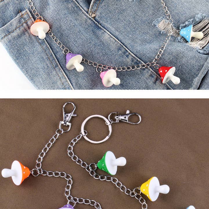 TYPE COLORED MUSHROOM HEAD PENDANT PANTS CHAIN_CWMM0675 for wholesale on Faire3