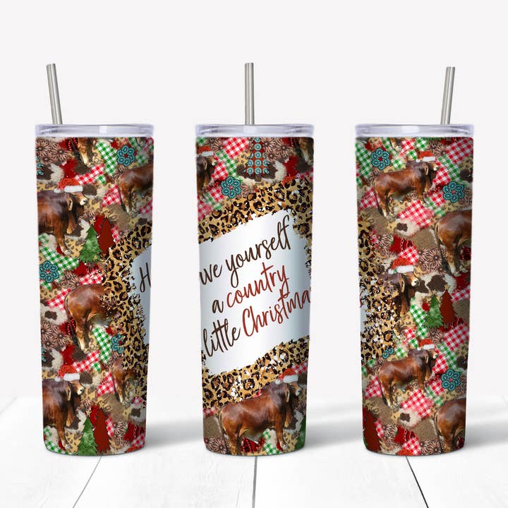 Tome um pequeno copo de Natal country de 20 onças por atacado de Perfectly Diverse Trendz, LLC