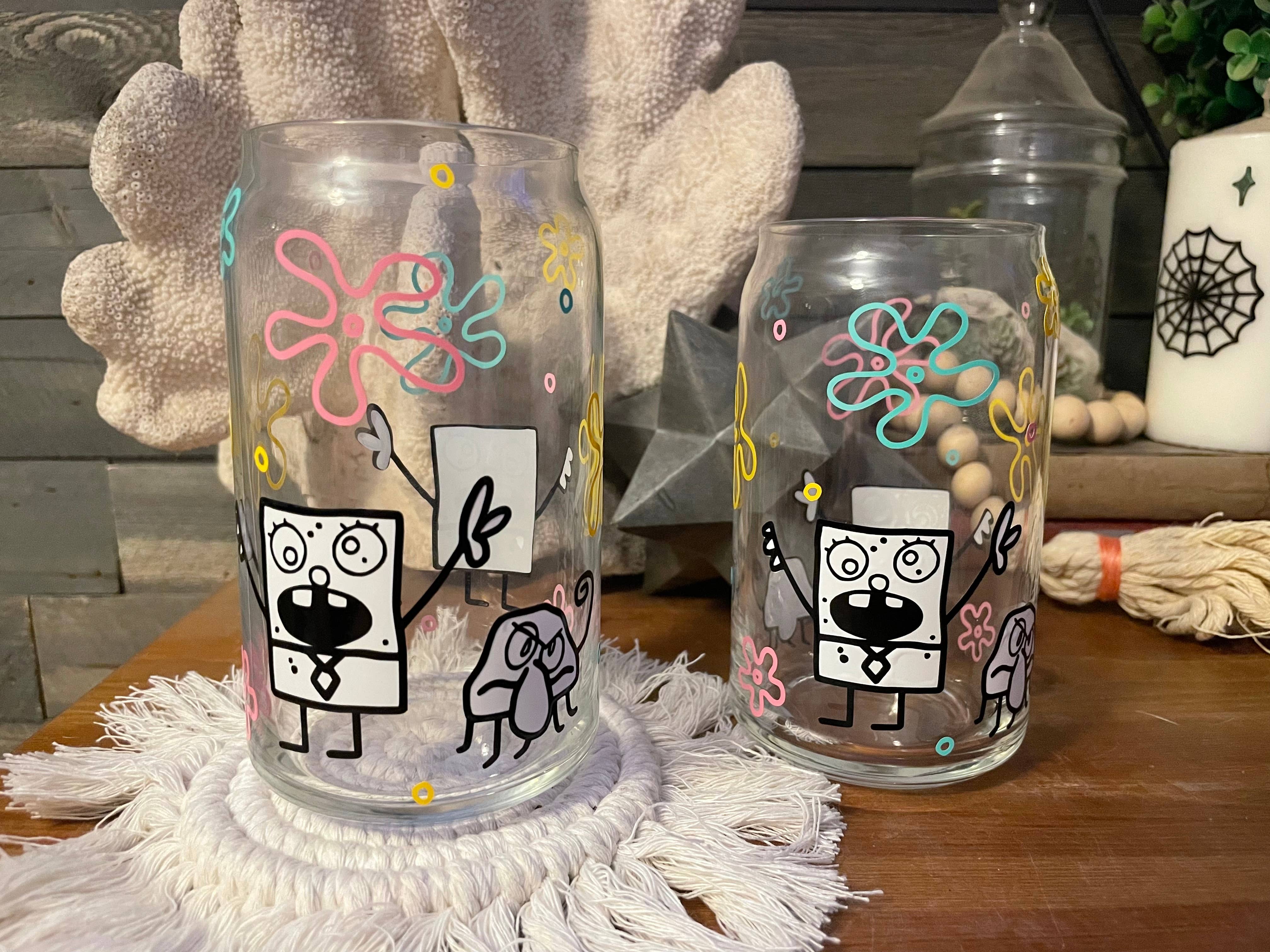 Mickee Mariee – Engroshandel Drikkeglas/kop – Doodlebob Glas Dåse - 16 eller 20 oz Ice Coffee Cup1