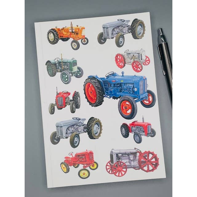 Cuaderno A5 de Tractores Clásicos de Richard Partis para venta al por mayor de Hooli Mooli