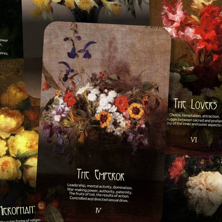 Ibiza Tarot USA - Wholesale Tarot Cards - Floral Tarot - Major Arcana - Henri Fantin-Latour art