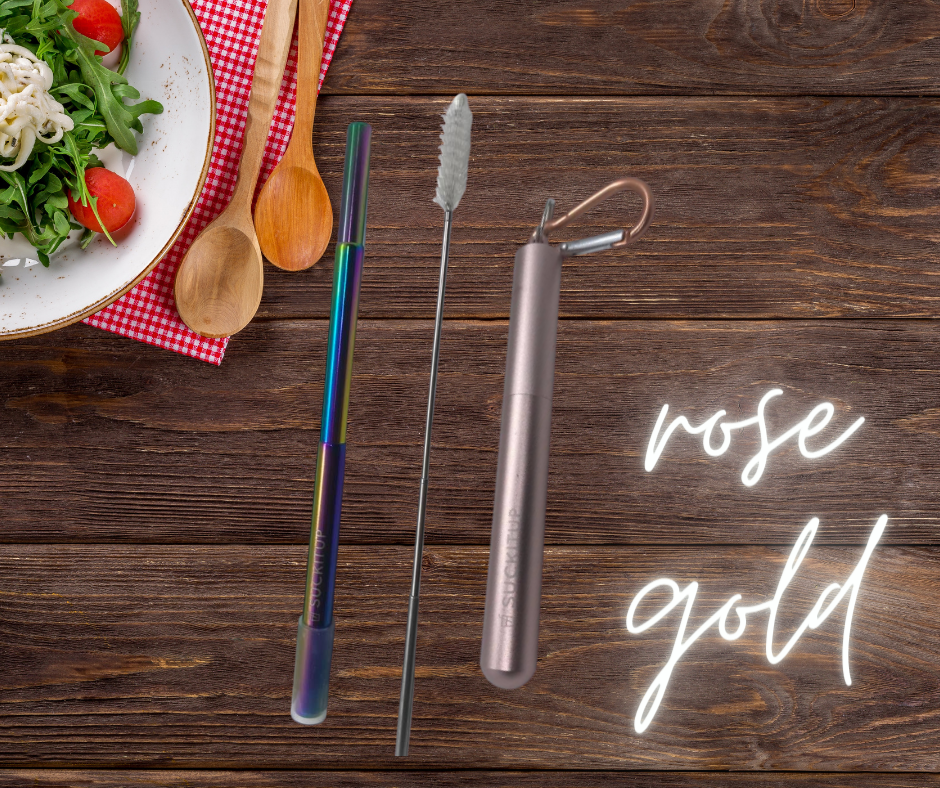 Suck It Up Straws - Vente Paille - Pailles métalliques télescopiques avec étui pour porte-clés et brosse de nettoyage59