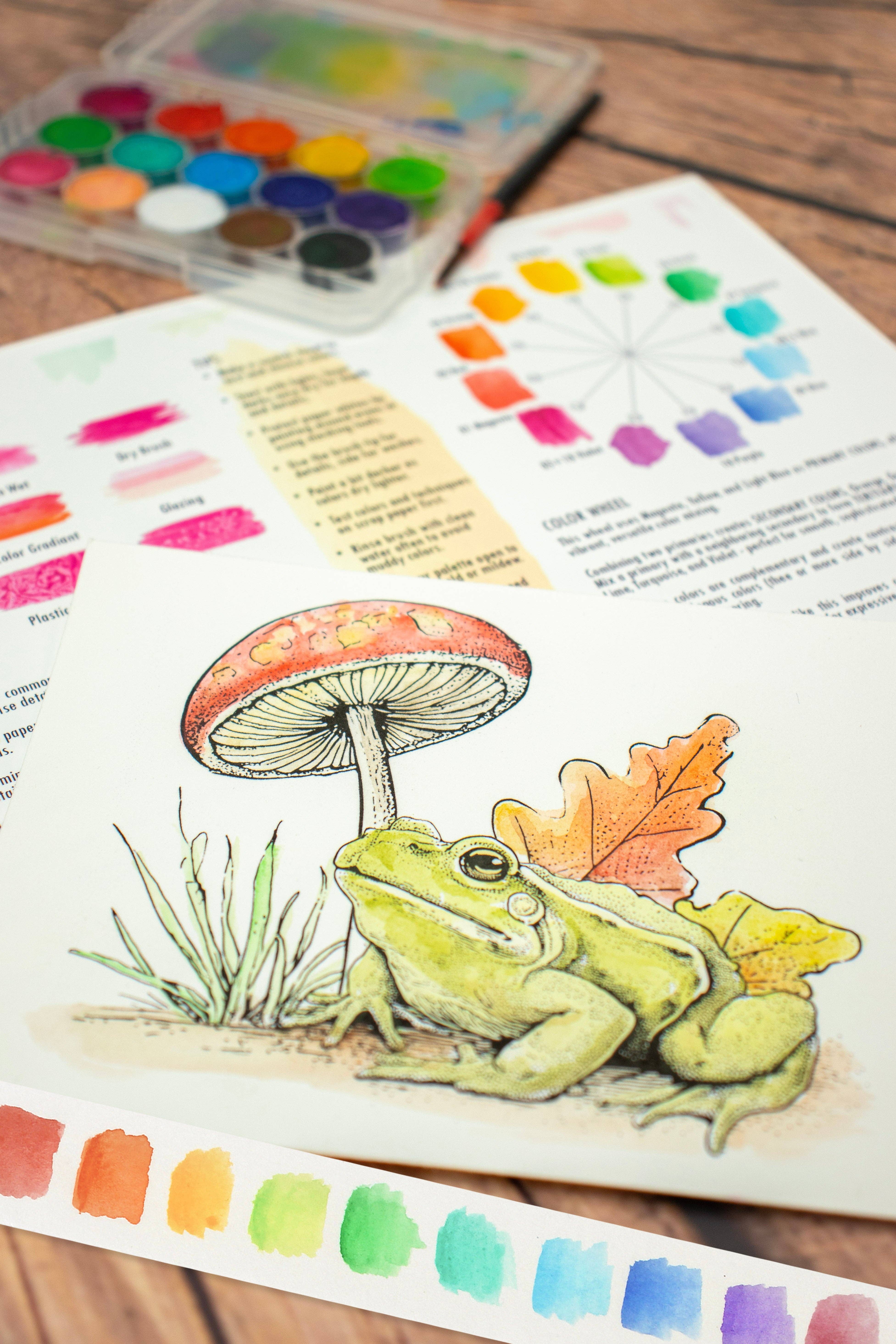 Grizaye - Wholesale DIY Craft Kit - Watercolor Kit: Mushrooms6