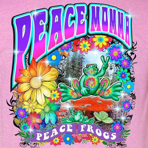 Peace Frogs Peace Momma Frog Short Sleeve T-Shirt for wholesale by Peace Frogs