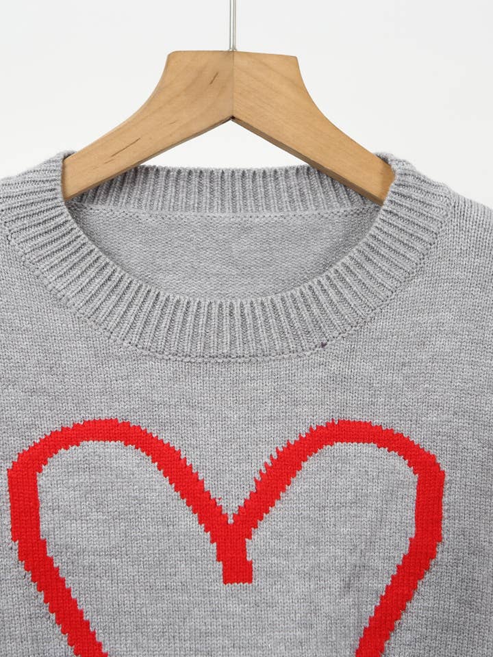 Hope & Sunshine - Wholesale Knit Sweater - Women's - Valentine's Heart Pullover Sweater59
