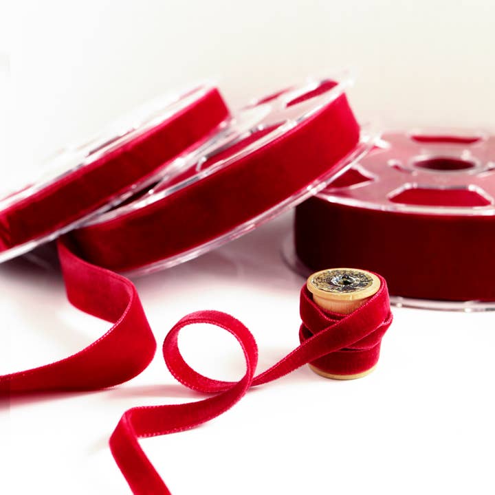 Such Good Supply - Vente Ruban – emballage cadeau - Ruban en velours double face rouge