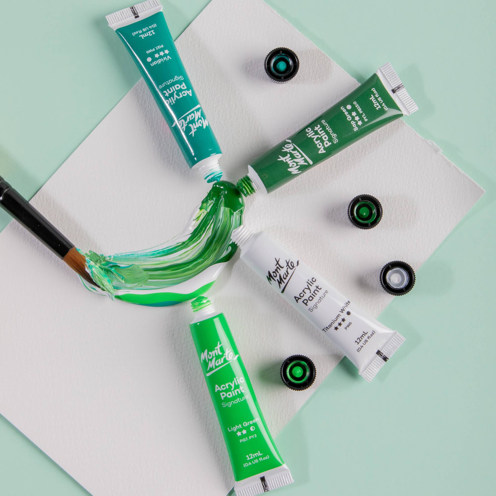 Mont Marte Usa, Inc. - Wholesale Paint Set - Acrylic Paints Signature 18pc x 12ml (0.4 US fl.oz)7