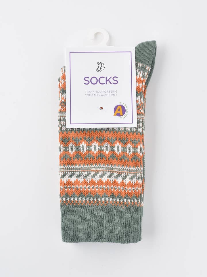 Funkyrel® Atzbranding Limited - Vente Chaussettes – femme - Chaussettes d'automne-hiver à motif géométrique4