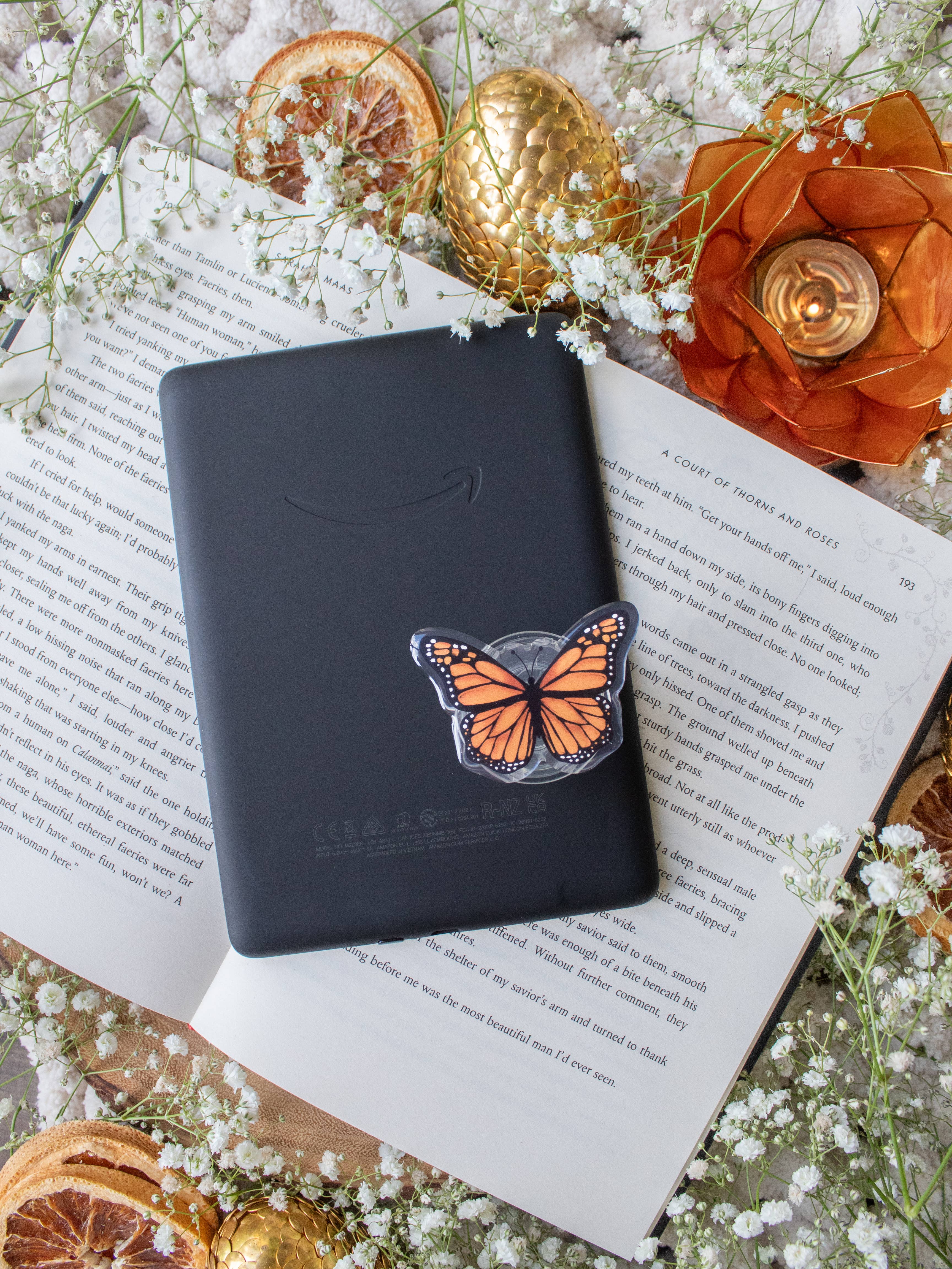 Meaggie Moos - Wholesale Phone Grip - Monarch Butterfly Kindle / Phone Grip0