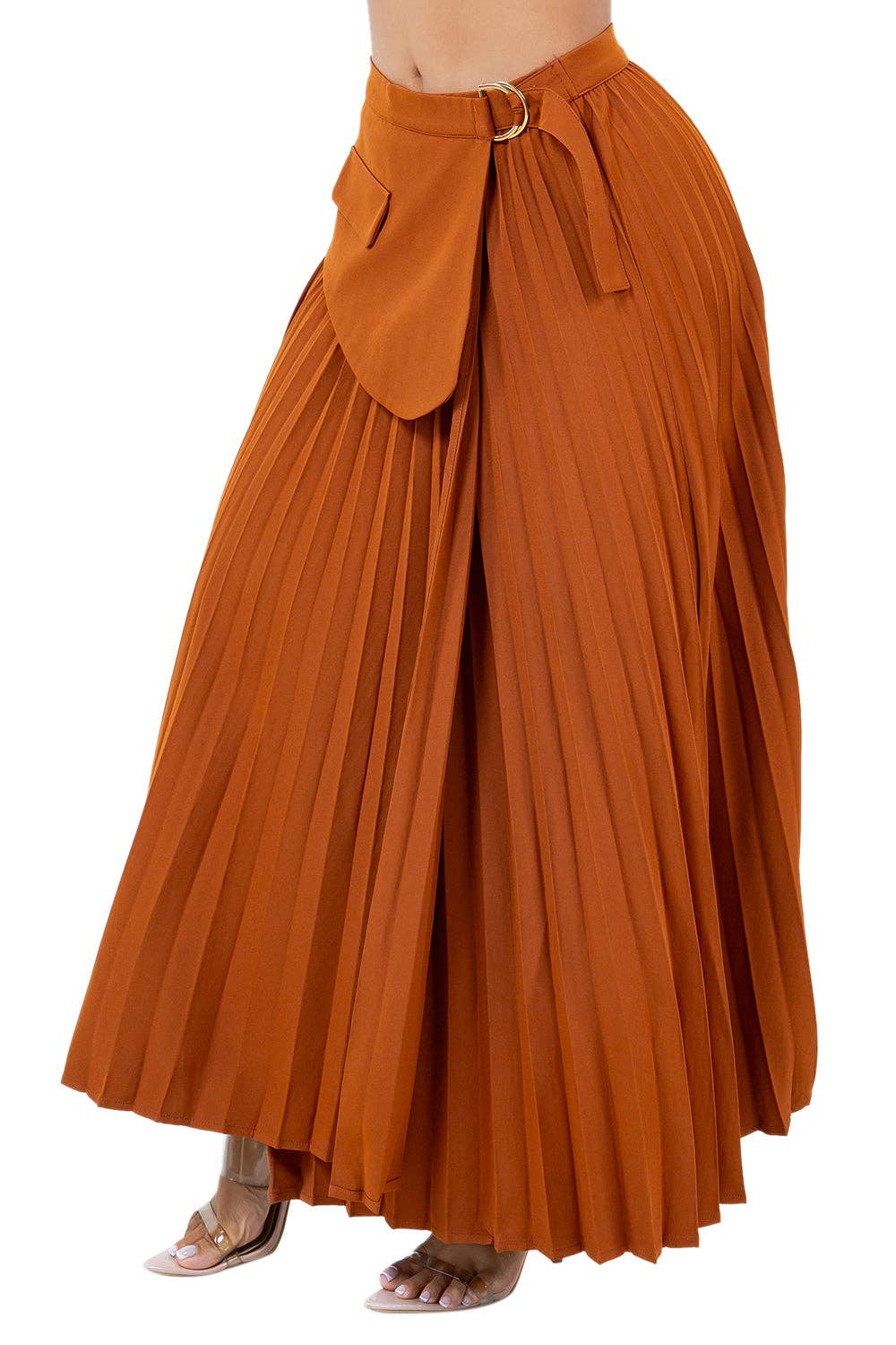 Brown WOMEN FASHION LONG MAXI SKIRTS for wholesale on Faire3