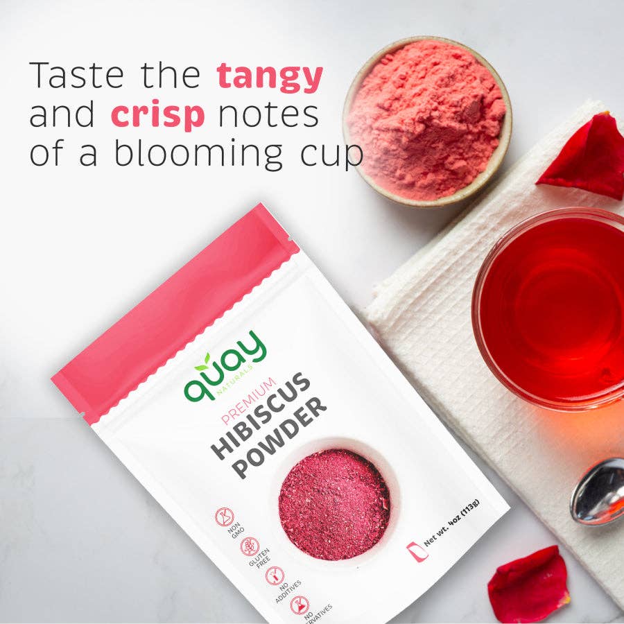 Quay Naturals – wholesale Protein/superfood powder – Hibiscus Flower Powder2