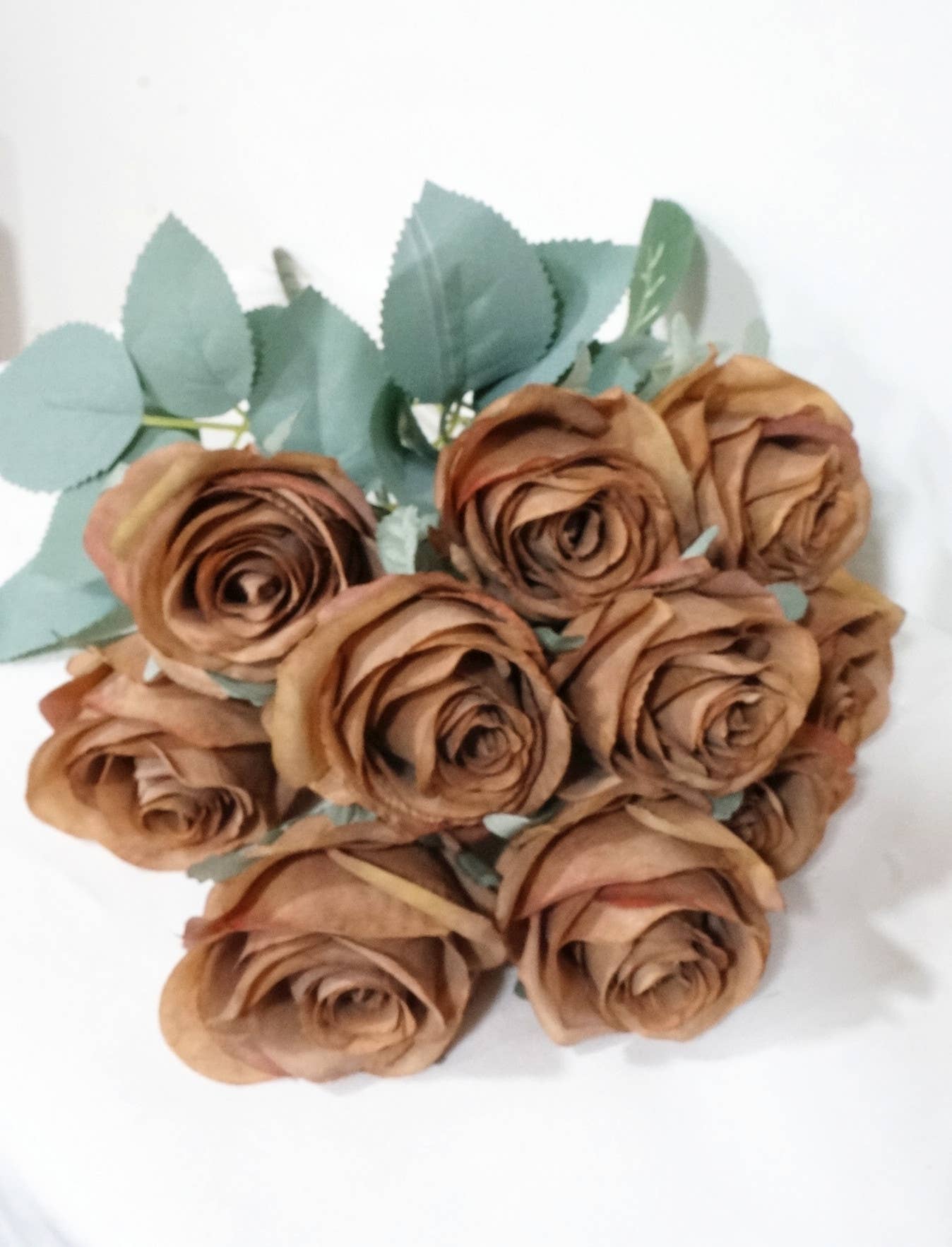Sweet Home Deco - Wholesale Artificial Flowers - Princess Diana Rose Silk Artificial Flower Bunch, 10 Heads3