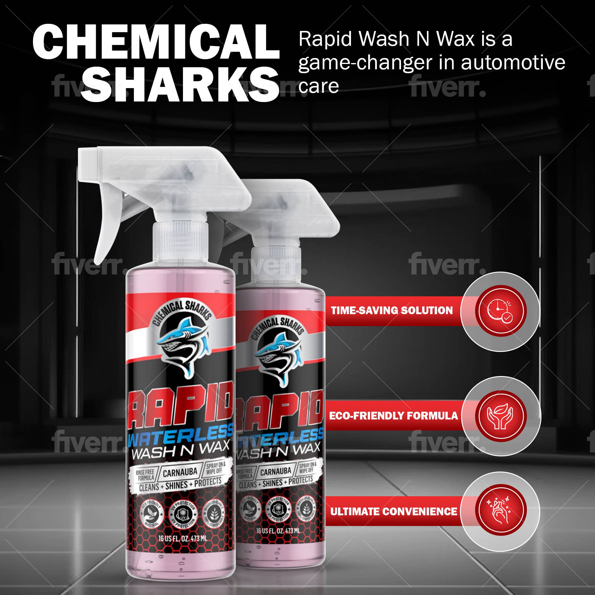 Chemical Sharks – wholesale Automotive Cleaning Products – Rapid Waterless Wash N Wax2