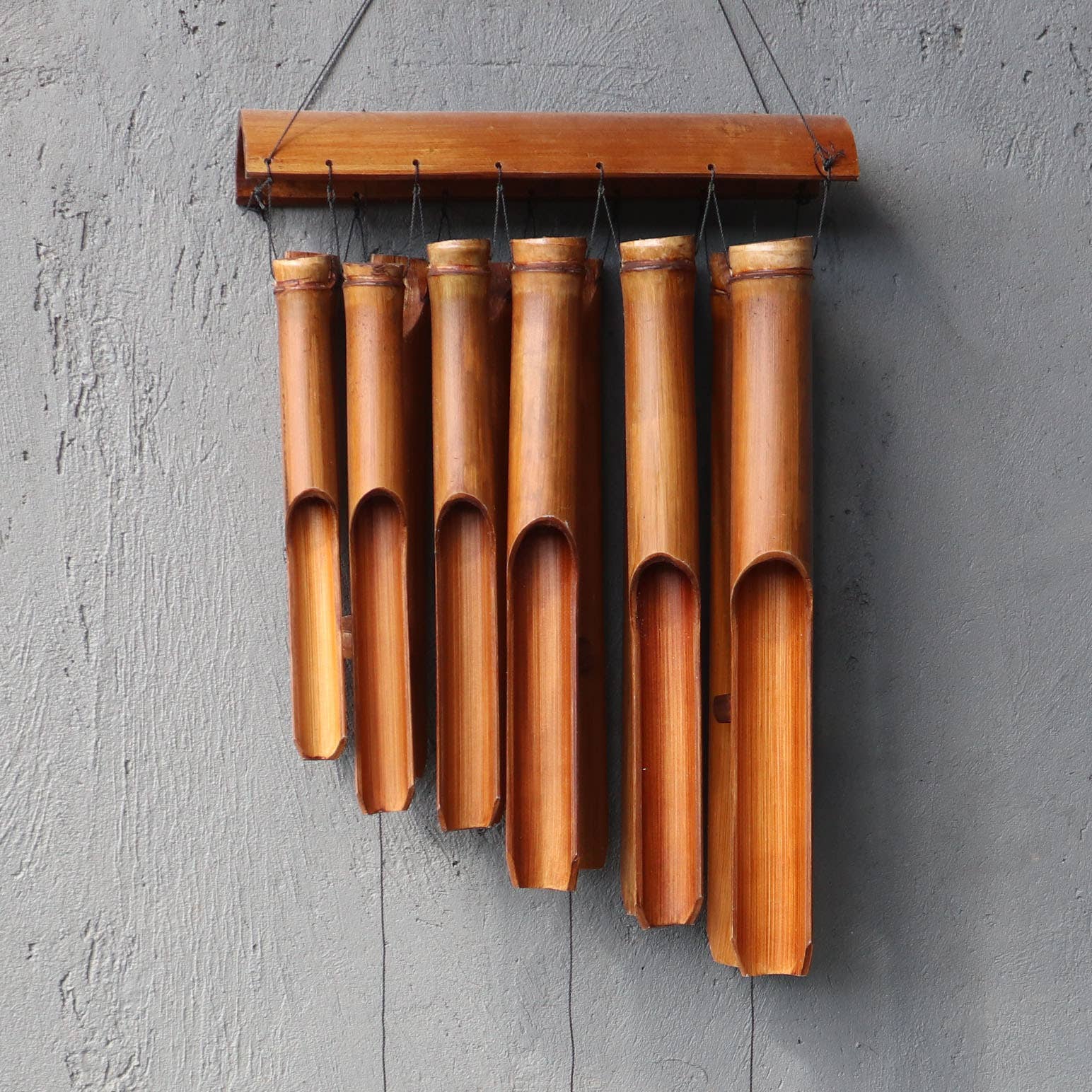 AW Artisan - Wholesale Wind Chime - Bamboo bell - Natural finish - 12 large tubes2