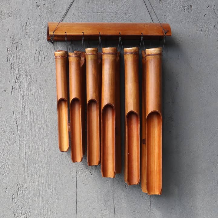 AW Artisan - Wholesale Wind Chime - Bamboo bell - Natural finish - 12 large tubes2