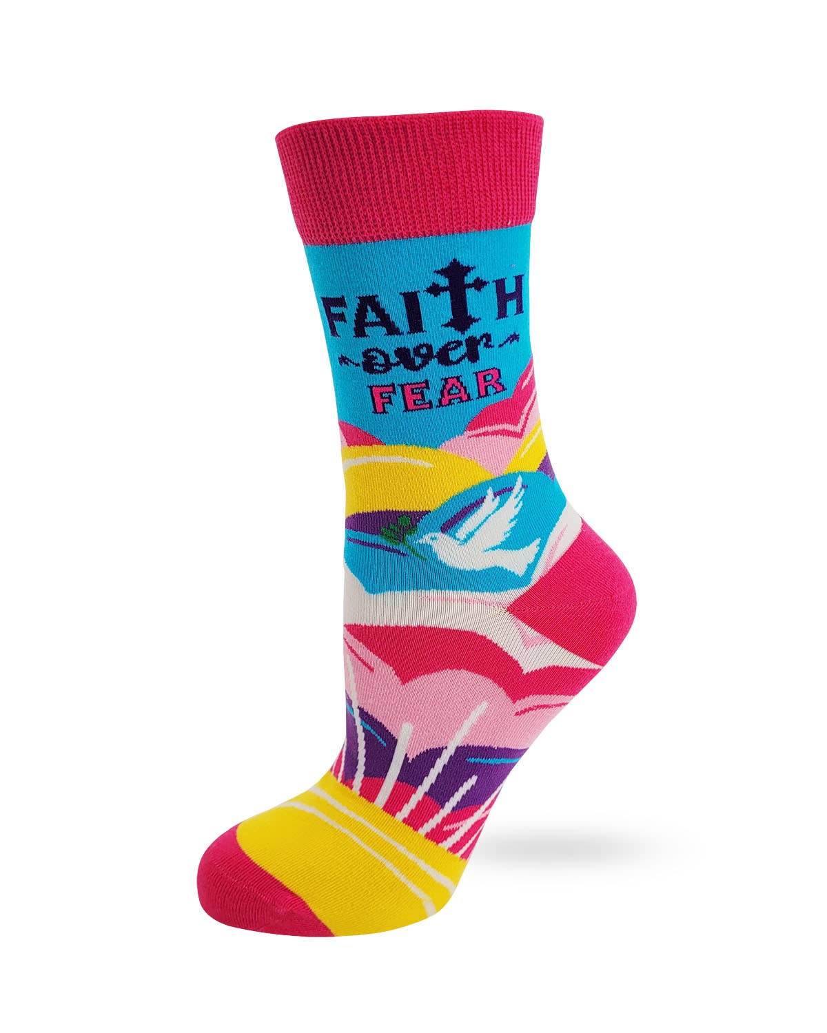 Fabdaz - Wholesale Socks - Women's - Faith Over Fear Women's Crew Socks2