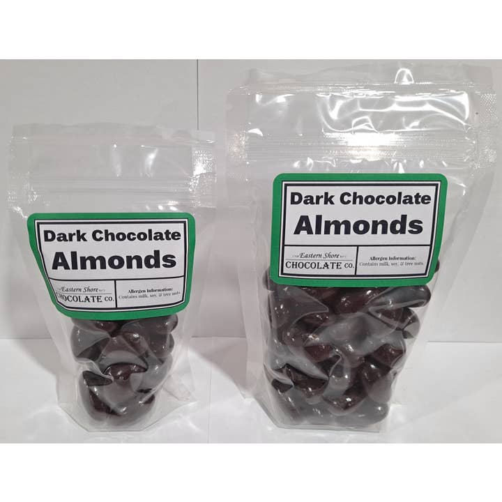 Almonds (Dark Chocolate) for wholesale by Eastern Shore Chocolate Company