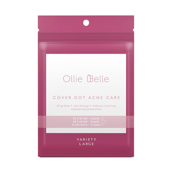 Cuidados com Acne Cover Dot (17 Unidades) - Patches de Acne Hidrocolóides de Tamanho Variado para Rosto, Costas, Queixo e Bochechas - Autocolantes para Borbulhas Grandes por atacado de SMARTMED